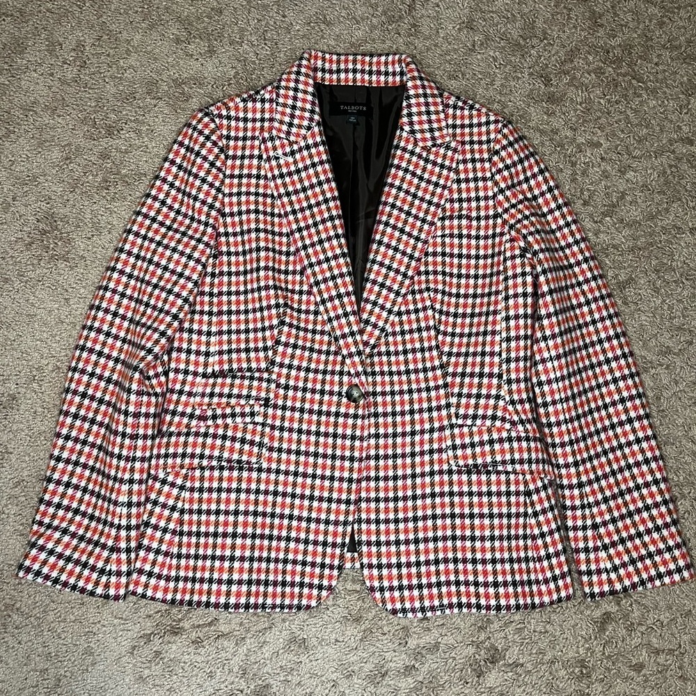 Talbot’s Classic Wool Shetland Blazer Size 12P - Picture 13 of 13